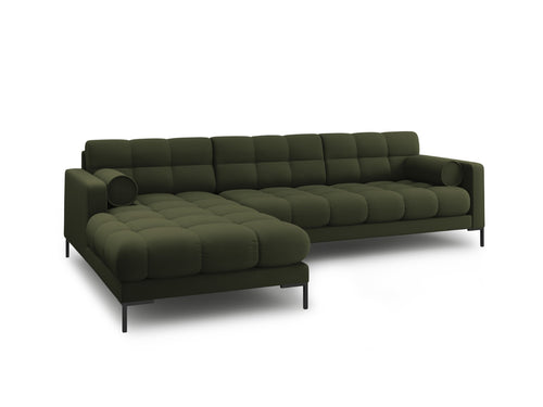 Cosmopolitan Design linker hoekbank Bali 5-zits, structurele stof, groente - 185x293x75cm