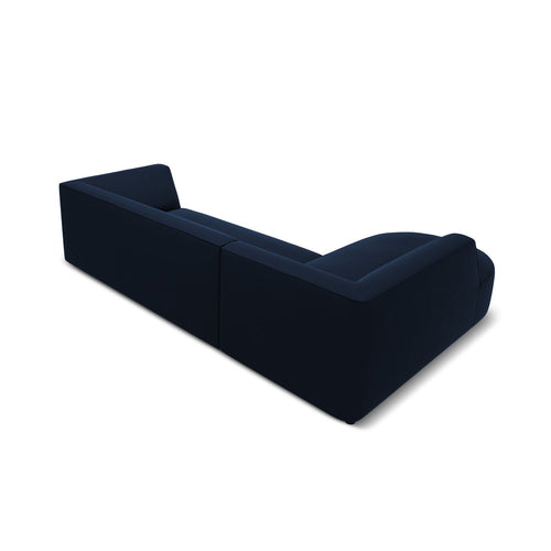 Cosmopolitan Design - Modulaire hoekbank links Siena 4-zits, flueel koningsblauw - 180x273x69cm