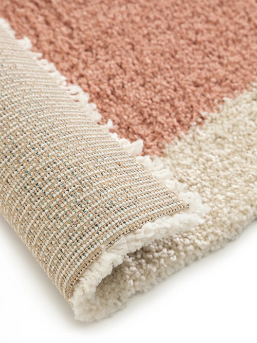 benuta shaggy vloerkleed Louise - crème/roze - 140x200 cm