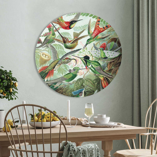 Reinders glasschilderij Hummingbirds - Ø 70cm
