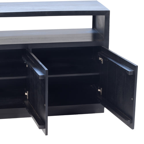 Giga Meubel Dressoir Luxurious - Zwart Mangohout - 180x40x85cm - vtwonen shop