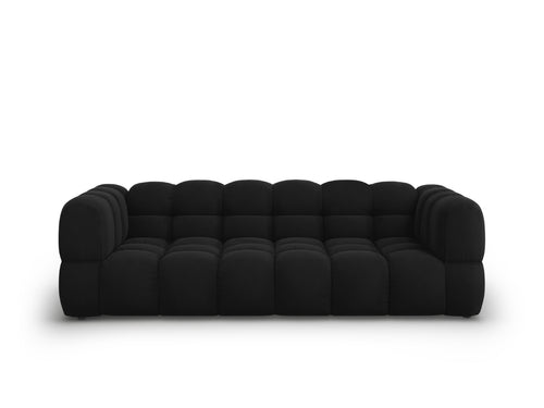 Cosmopolitan Design Modulaire bank Sky 4-zits, flueel, zwart - 102x244x70cm