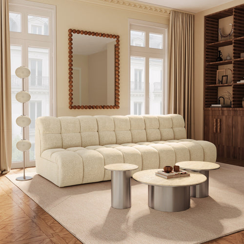 Premium Interiors - Bank SEVEN - bouclé-stof  beige 243cm