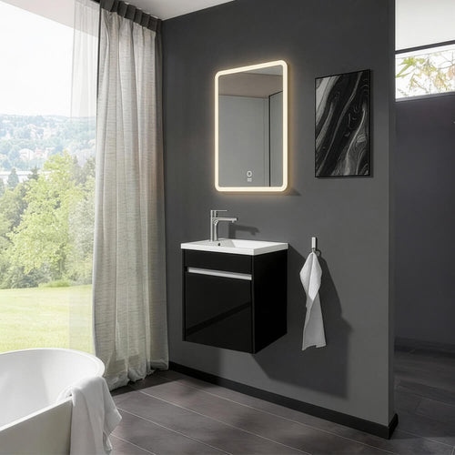 Home Deluxe Badkamermeubel BORKUM - MDF zwart