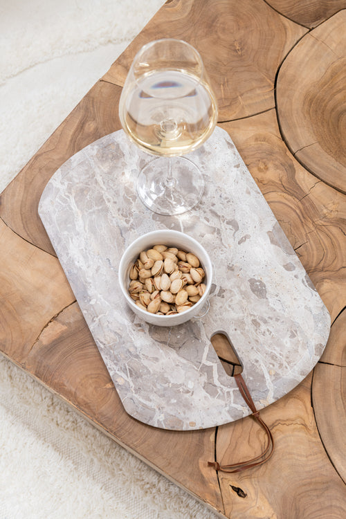 J-Line snijplank Rechthoek Marmer - steen - beige - small - vtwonen shop