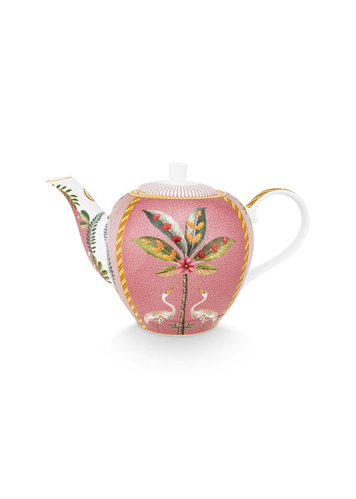 Pip Studio La Majorelle Theepot - Servies - Theekan - Roze - 1.6l - vtwonen shop