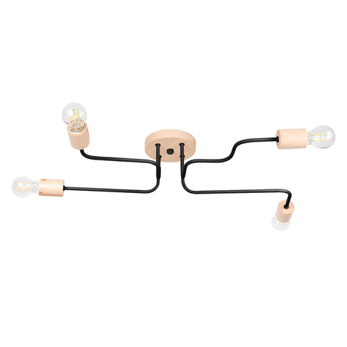 Sollux Lighting Kroonluchter TIMBO 4 zwart - 75x58x16,5cm