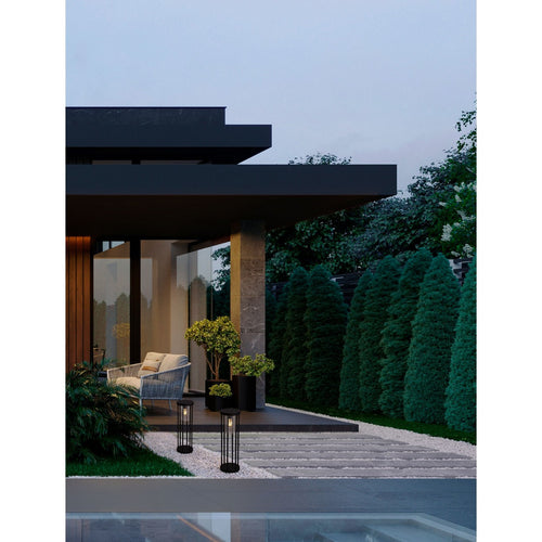 Nova Luce ELYSIUM 50 cm hoge, op de bovenkant te monteren buitenpaal, donker antraciet E27 1x12W IP65