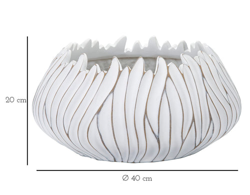 Mauro Ferretti cachepot - Ø 40x20 cm - wit