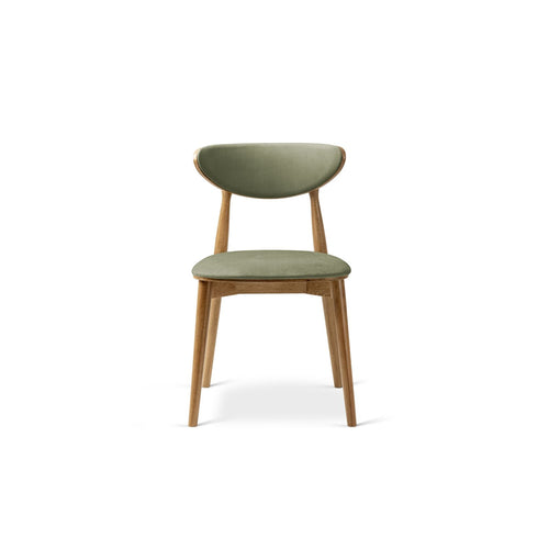Set van 2 fluwelen stoelen Rina flueel groente - 48x47.5x79cm