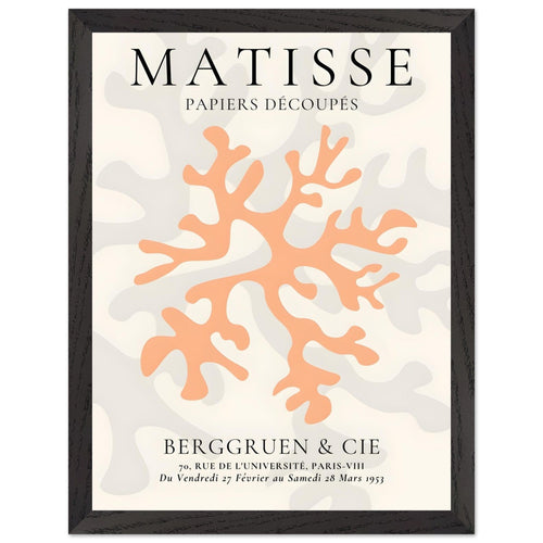 Artfulprints Poster met Lijst Matisse – Orange coral   - 30x40 cm - Oranje