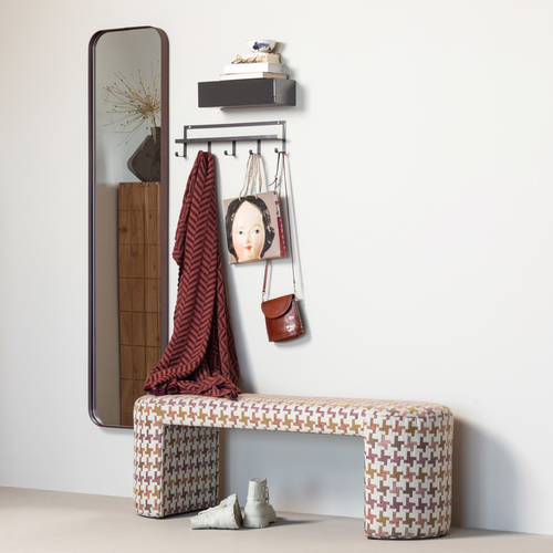 WOOOD spiegel Doutzen - Metaal - Bordeauxrood - 170x40x5