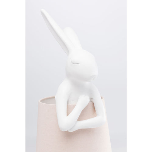 Kare Design tafellamp Animal - konijn - 68cm - wit en roze