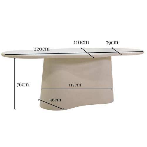 Giga Meubel Eettafel Jessie - Organisch - MDF - 220cm - vtwonen shop