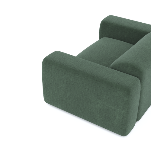 Sia Home - Fauteuils MYRA - Fluweel met structuur - Smaragdgroen - 130cm - vtwonen shop