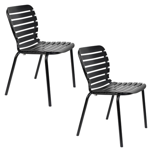 Zuiver Vondel Tuinstoelen Zwart - Set van 2 - vtwonen shop