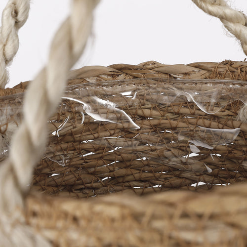 Mica Decorations Atlantic Plantenmand - Set van 2 - H16 x Ø16 cm - Lichtbruin - vtwonen shop