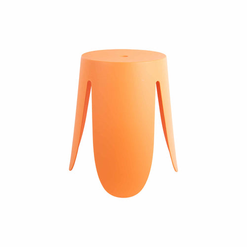 Leitmotiv poef Stool Ravish - oranje - Ø43cm - vtwonen shop