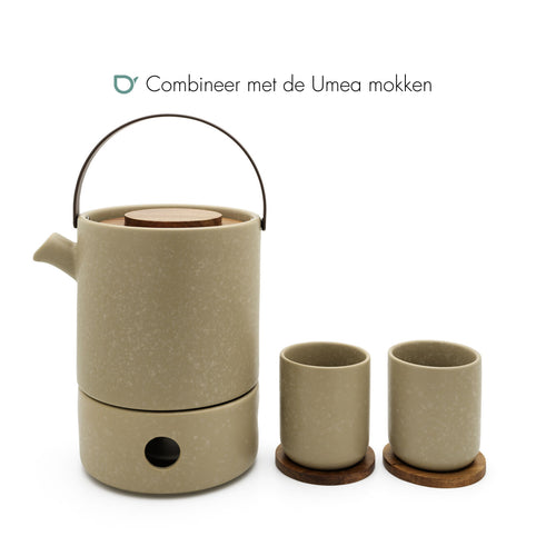Bredemeijer - Theeset Umea 1,2L met theelicht leemgrijs - vtwonen shop