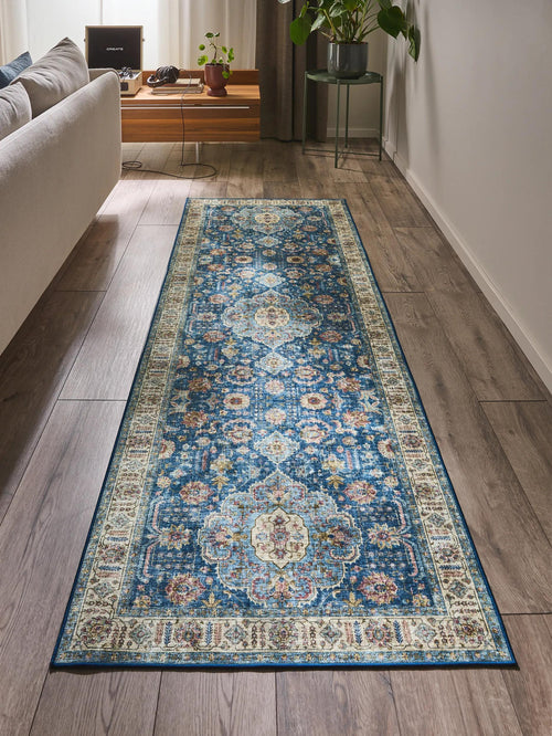 benuta loper Laury - blauw - 80x240 cm