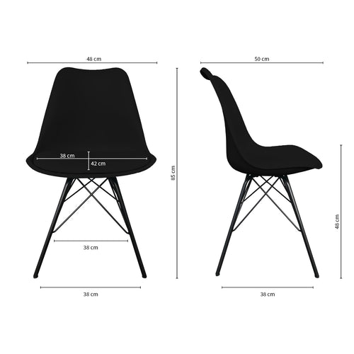 Kick kuipstoel Metal Luuk - Zwart - vtwonen shop