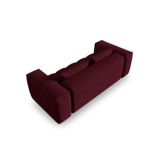Cosmopolitan Design - Modulaire bank Verona 3-zits, structurele stof bordeaux - 85x200x70cm