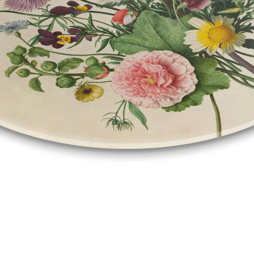 Reinders glasschilderij Bloemen boeket - Ø 50cm