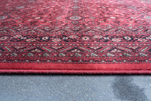 Interieur05 Vintage vloerkleed By Beppe rood met franjes - 195 x 300 cm - vtwonen shop