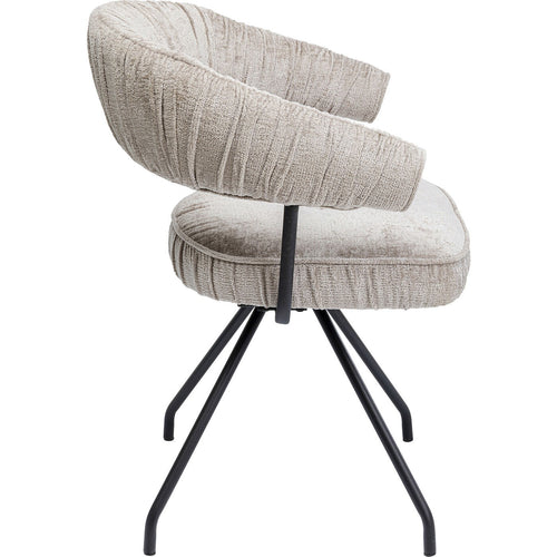 Kare Design Draaistoel met armleuningen Arabella grijs