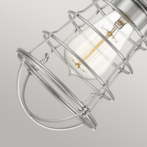 Elstead Quoizel Mixon Semi Flush Plafondlamp Geborsteld Nikkel