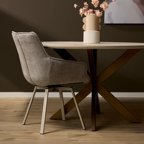 Starfurn  eetkamerstoel Mees - taupe - 62,5x57x86,5cm - vtwonen shop