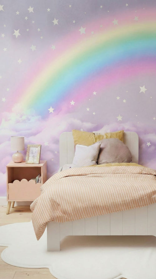 Sanders & Sanders fotobehang regenboog lichtpaars - 400 x 279 cm - 950042
