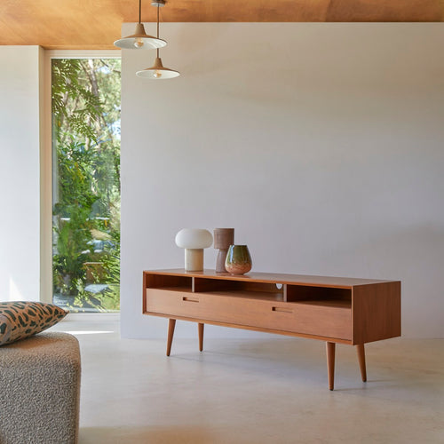 Tikamoon Mahoniehouten tv-meubel 180 cm - Naturel