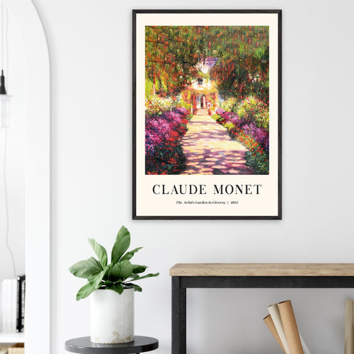 Artfulprints Poster Claude Monet - The artist's garden in Giverny II   - A4 21x29.7 cm - Meerkleurig