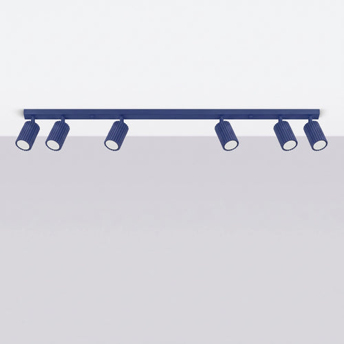 Sollux Lighting Plafondlamp KARBON 6L ultramarijn - 117x6,5x16,5cm