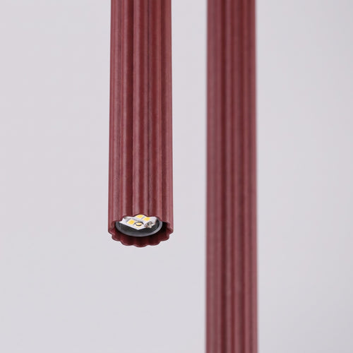 Sollux Lighting Hanglamp ARCHE 2P bordeaux - 15x15x118cm