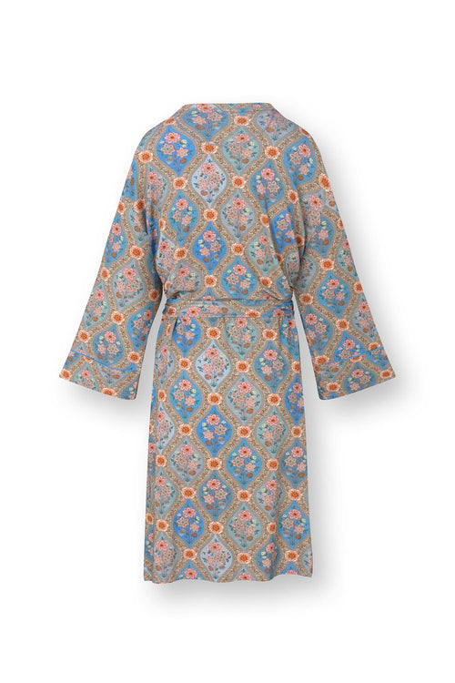 Pip Studio - Naomi Kimono Dames - Ornamento - Blauw - XL