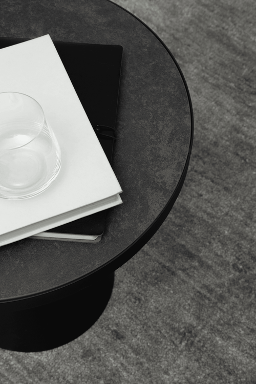 Rebellenclub Salontafel Leeds - Ø85 cm - Zwart Keramiek - vtwonen shop