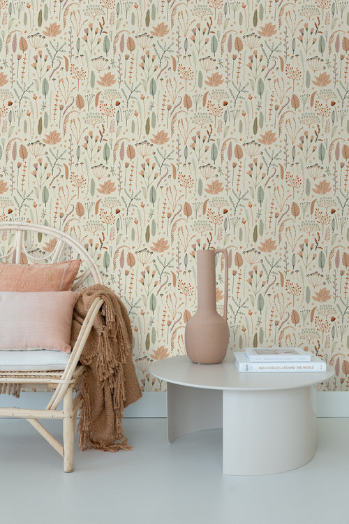 ESTAhome behang veldbloemen vergrijsd blauw - 50 x 900 cm - 131164 - vtwonen shop