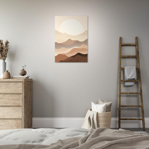 Artfulprints Poster Japandi landscape   - A4 21x29.7 cm - Meerkleurig