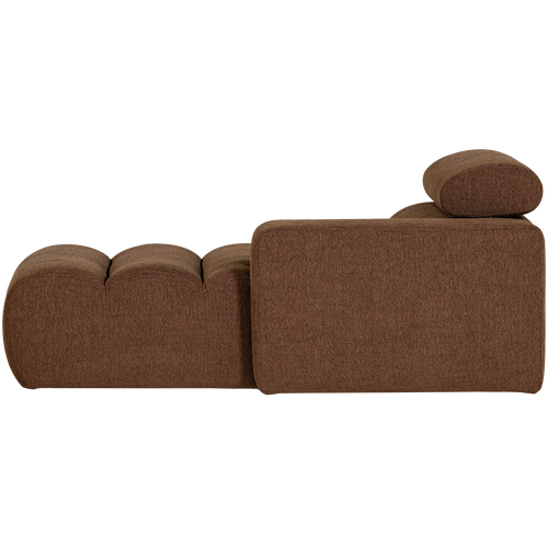 WOOOD chaise longue element arm rechts Novi - Polyester- Karamelbruin - 86x109x173 - vtwonen shop