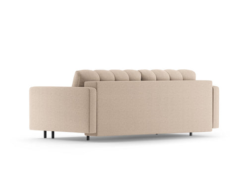 Cosmopolitan Design Slaapbank met opbergdoos Bali 3-zits, structurele stof beige - 84x222x105cm
