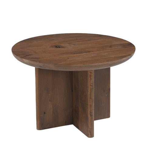 DÉJA Living Salontafel Helsinki - Rond Donkerbruin Hout - 60x60x39cm