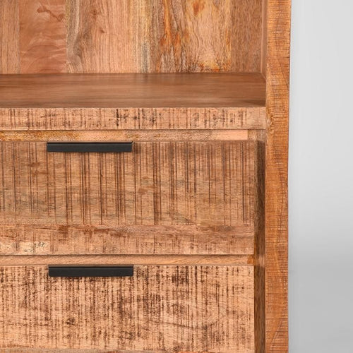 LABEL51 Boekenkast Glasgow - Bruin Mangohout - 70x45x185cm