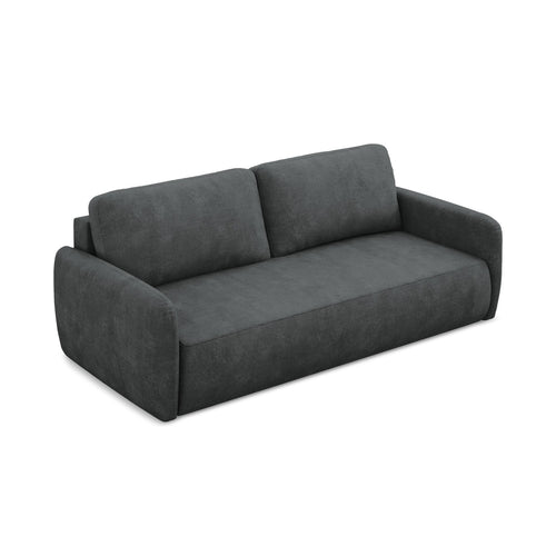 LaMiaSofa 3-zits slaapbank Corle - chenille stof - donkergrijs - 218x102x86