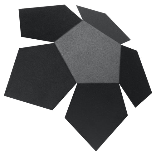 Sollux Lighting Wandlamp PENTA zwart - 30x30x8cm