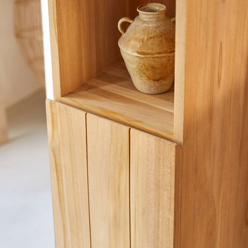 Tikamoon Massief teakhouten hangkolomkast - Naturel - vtwonen shop