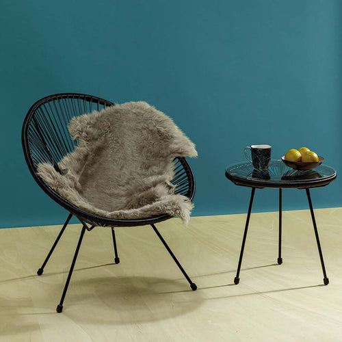 Kare Design Tuin Bijzettafel Acapulco zwart