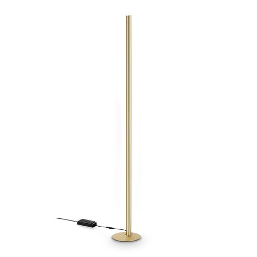 Ideal Lux DORICA Geïntegreerde LED-vloerlamp in messing, 6000lm, 3000K, dimbaar.