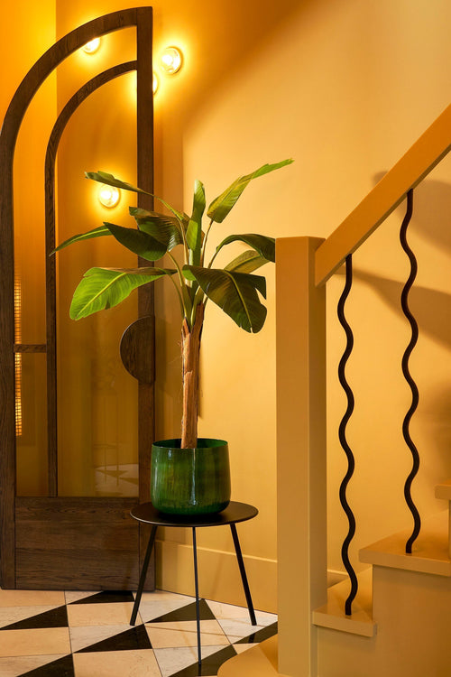 Mica Decorations Benson Bloempot - H24 x Ø26 cm - Metaal - Donkergroen - vtwonen shop